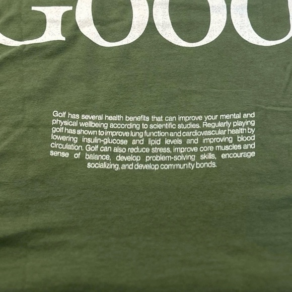 URBAN OUTFITTERS Green Golf is
Good T-Shirt with Smiley Face - Picture 4 of 9